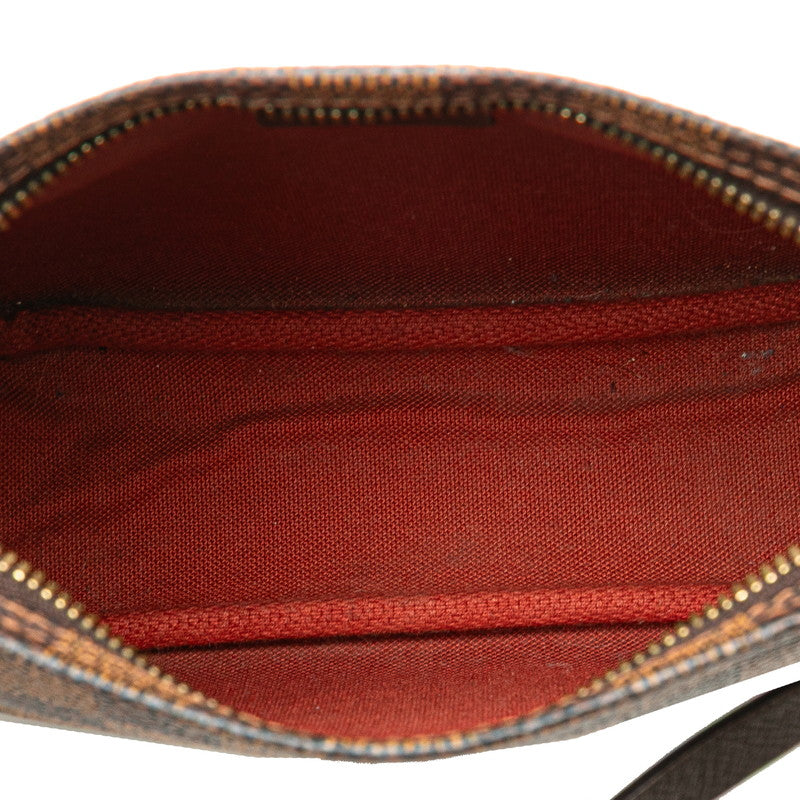 ルイ ヴィトン ダミエ トゥルース メイクアップ ポーチ ミニハンドバッグ N51982 ブラウン PVC レザー レディース LOUIS VUITTON 【中古】