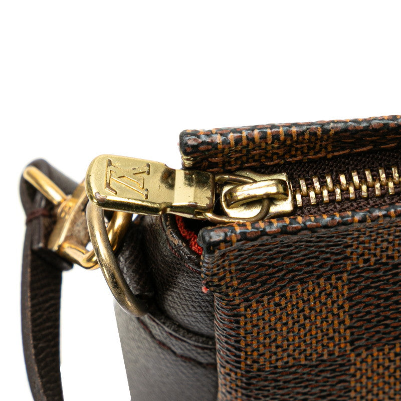 ルイ ヴィトン ダミエ トゥルース メイクアップ ポーチ ミニハンドバッグ N51982 ブラウン PVC レザー レディース LOUIS VUITTON 【中古】