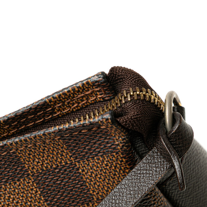 ルイ ヴィトン ダミエ トゥルース メイクアップ ポーチ ミニハンドバッグ N51982 ブラウン PVC レザー レディース LOUIS VUITTON 【中古】