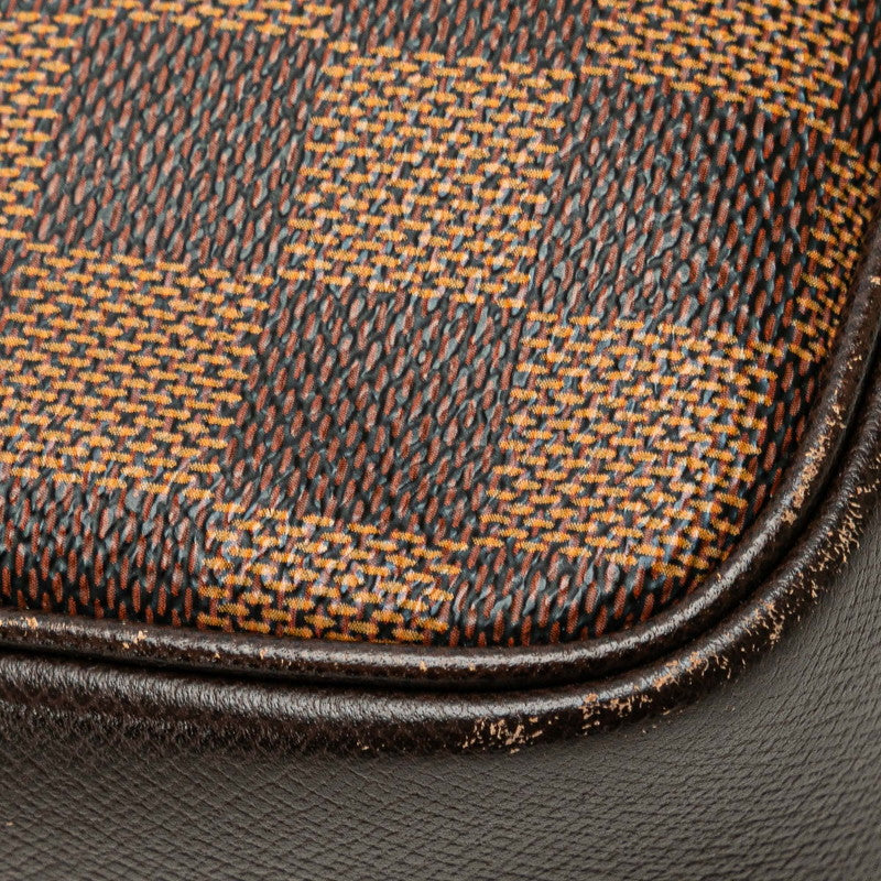 ルイ ヴィトン ダミエ トゥルース メイクアップ ハンドバッグ アクセサリーポーチ N51982 ブラウン PVC レザー レディース LOUIS VUITTON 【中古】