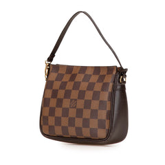 ルイ ヴィトン ダミエ トゥルース メイクアップ ハンドバッグ アクセサリーポーチ N51982 ブラウン PVC レザー レディース LOUIS VUITTON 【中古】