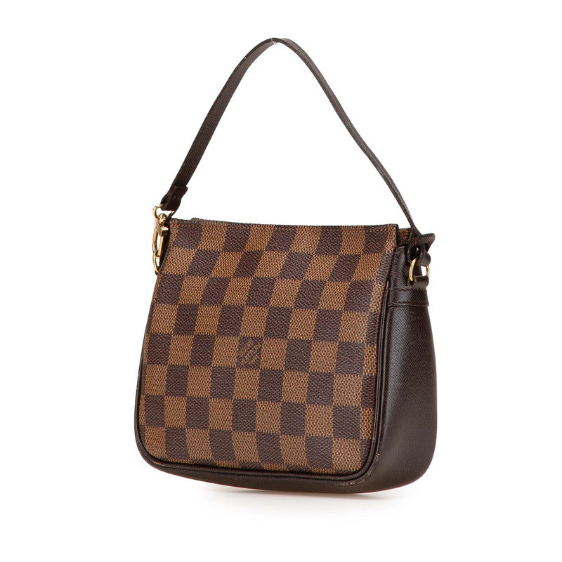 ルイ ヴィトン ダミエ トゥルース メイクアップ ハンドバッグ アクセサリーポーチ N51982 ブラウン PVC レザー レディース LOUIS VUITTON 【中古】