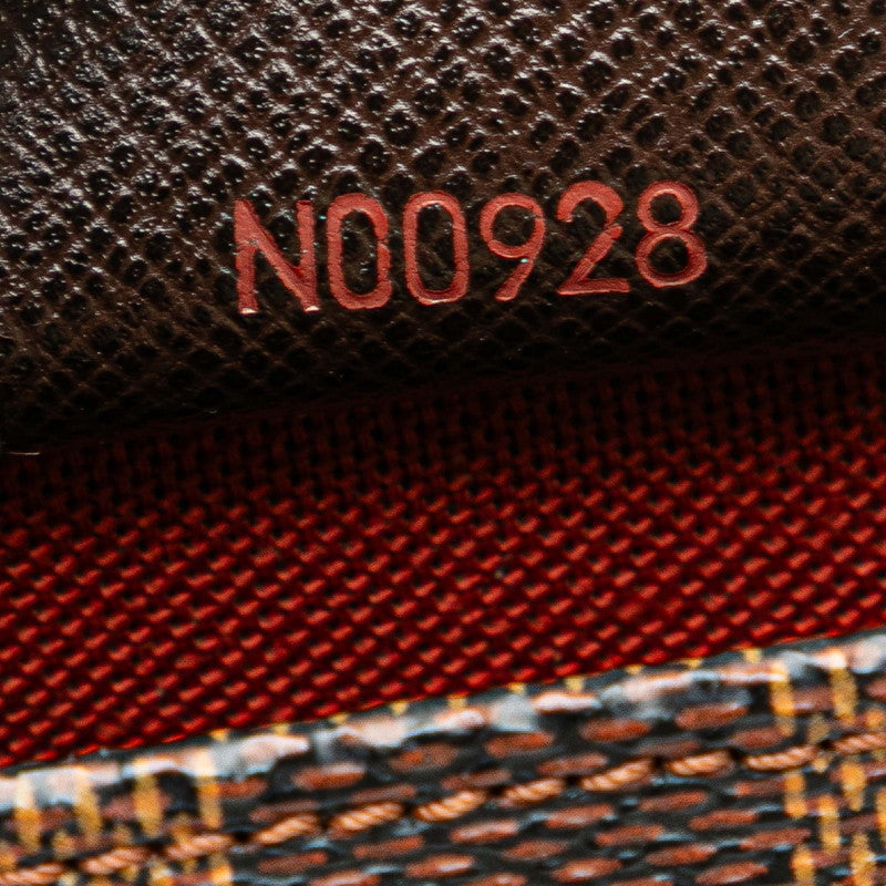 ルイ ヴィトン ダミエ トゥルース メイクアップ ハンドバッグ アクセサリーポーチ N51982 ブラウン PVC レザー レディース LOUIS VUITTON 【中古】
