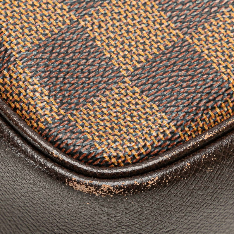 ルイ ヴィトン ダミエ トゥルース メイクアップ ハンドバッグ アクセサリーポーチ N51982 ブラウン PVC レザー レディース LOUIS VUITTON 【中古】