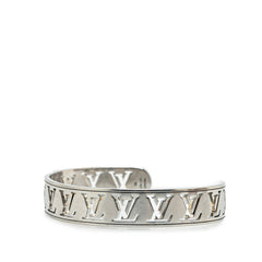 ルイ ヴィトン ジョンク マルチ LV オープン バングル ブレスレット #M M63651 シルバー メタル レディース LOUIS VUITTON 【中古】