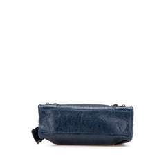 バレンシアガ クラシック ミニシティ ハンドバッグ ショルダーバッグ 2WAY ネイビー レザー レディース BALENCIAGA 【中古】