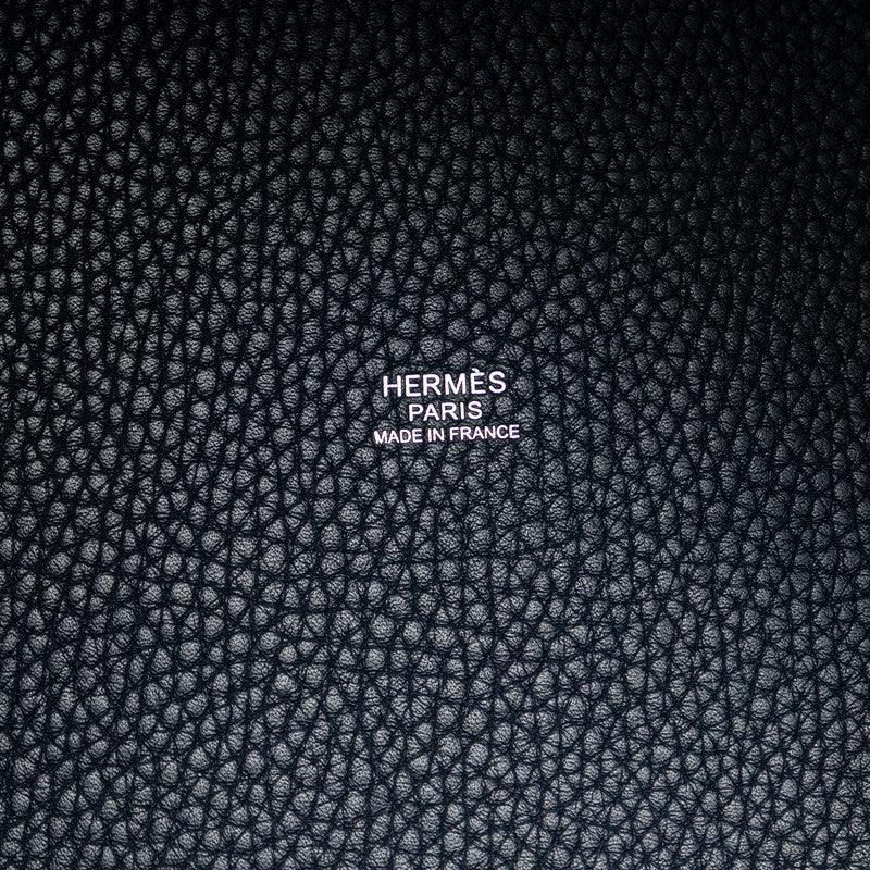 エルメス ピコタンロックMM ハンドバッグ ブルーニュイ ネイビー トリヨンクレマンス レディース HERMES 【中古】