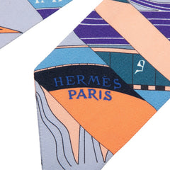 エルメス ASTROGIE NOUVELLE 新たなる占星術 スカーフ ブルー マルチカラー シルク レディース HERMES 【中古】