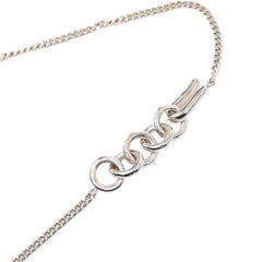 シャネル ココマーク ペンダント ネックレス 04P シルバー グリーン メタル ラインストーン レディース CHANEL 【中古】