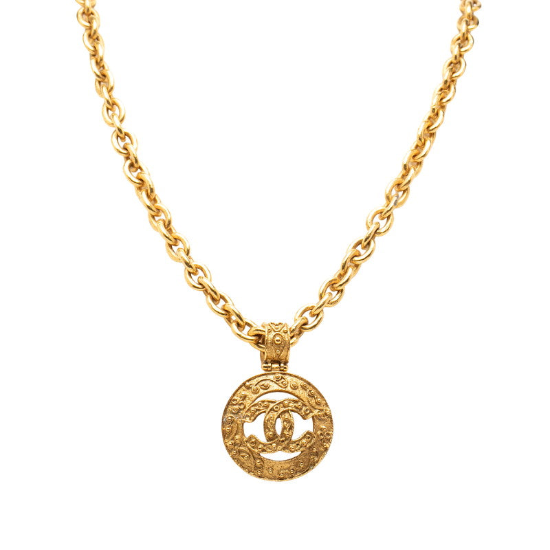 シャネル ココマーク チェーン ロング ネックレス メッキ レディース CHANEL 【中古】