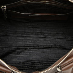 プラダ ハンドバッグ 2WAY ショルダーバッグ ブラウン レザー レディース PRADA 中古