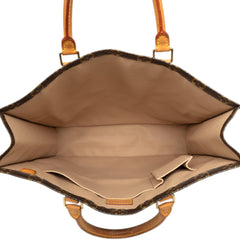 ルイ ヴィトン モノグラム サックプラ ハンドバッグ 手提げバッグ M51140 ブラウン PVC レザー レディース LOUIS VUITTON 中古