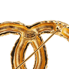 シャネル ヴィンテージ ココマーク ヨウガン 溶岩 フリンジ ブローチ ゴールド メッキ レディース CHANEL 【中古】