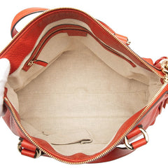 グッチ インターロッキングG ソーホー ハンドバッグ ショルダーバッグ 2WAY 308362 オレンジ レザー レディース GUCCI 【中古】