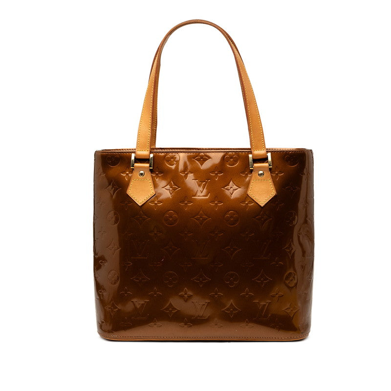 ルイ ヴィトン モノグラム ヴェルニ ヒューストン トートバッグ ハンド M91122 ブロンズ パテントレザー レディース LOUIS VUITTON 【中古】