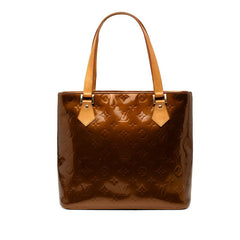ルイ ヴィトン モノグラム ヴェルニ ヒューストン トートバッグ ハンド M91122 ブロンズ パテントレザー レディース LOUIS VUITTON 【中古】