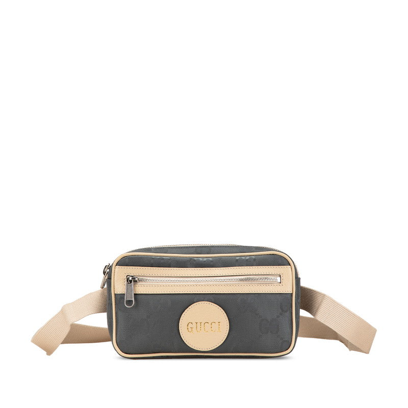 グッチ GGナイロン オフ ザ グリッド ベルトバッグ ウエストバッグ ボディバッグ 631341 グレー ベージュ ナイロン レザー レディース GUCCI 【中古】