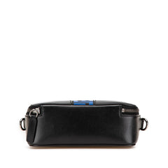 ヴェルサーチェ ショルダーバッグ ブラック ブルー レザー レディース VERSACE 【中古】