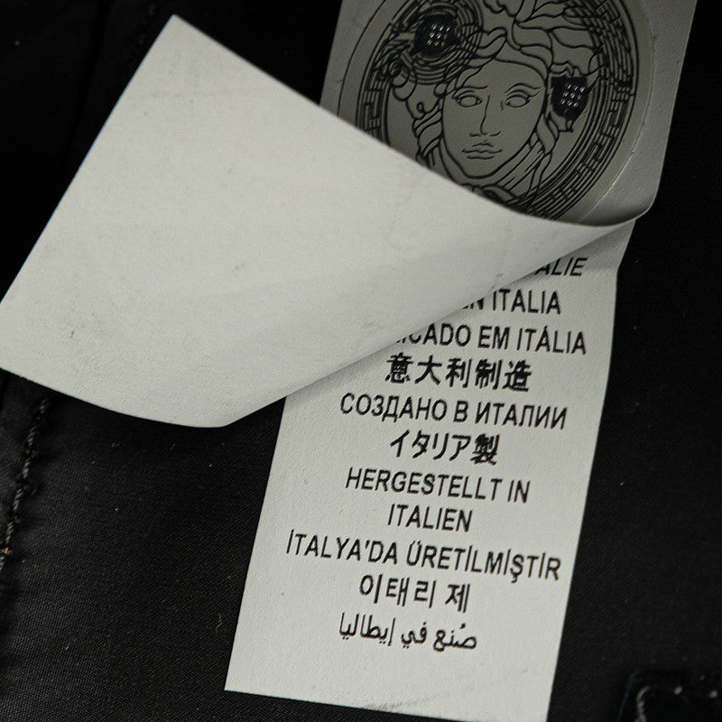 ヴェルサーチェ ショルダーバッグ ブラック ブルー レザー レディース VERSACE 【中古】