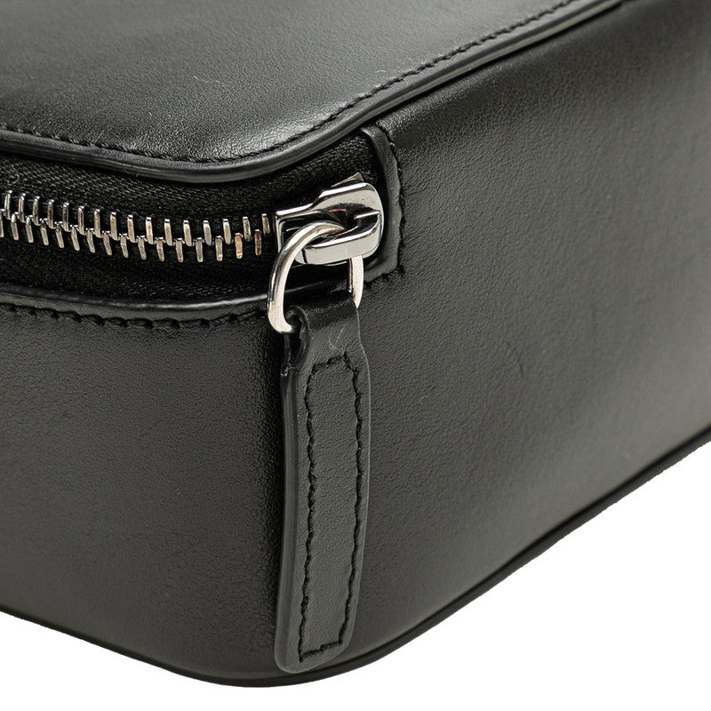 ヴェルサーチェ ショルダーバッグ ブラック ブルー レザー レディース VERSACE 【中古】