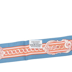 エルメス ツイリー BRIDE DE COUR 法廷の勒 スカーフ 新タグ ブルー系 ピンク系 シルク レディース HERMES 【中古】