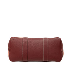 エルメス ガーデンパーティーMM キャンバス トートバッグ □O刻印 ピンク ブラウン トワルアッシュ レザー レディース HERMES 【中古】