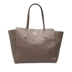 グッチ スウィング トートバッグ ショルダーバッグ 354397 ブラウン ピンク レザー レディース GUCCI 【中古】