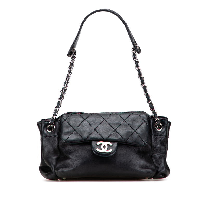 シャネル マトラッセ ココマーク ハンドバッグ ブラック ラムスキン レディース CHANEL 【中古】