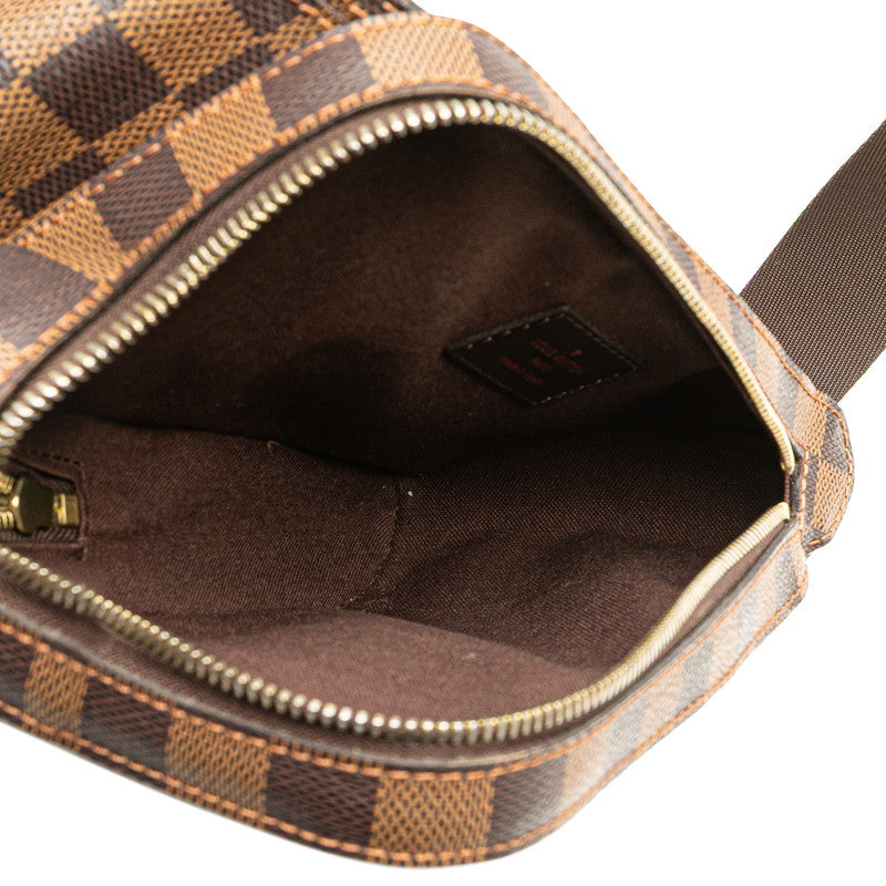 ルイ ヴィトン ダミエ ジェロニモス ボディバッグ ウエストバッグ N51994 ブラウン PVC レザー メンズ LOUIS VUITTON 【中古】