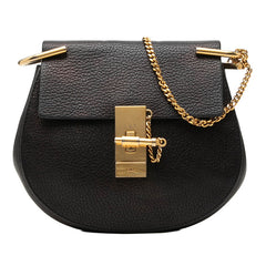 クロエ ドリュー 斜めかけ チェーン ショルダーバッグ ブラック レザー レディース Chloe 【中古】