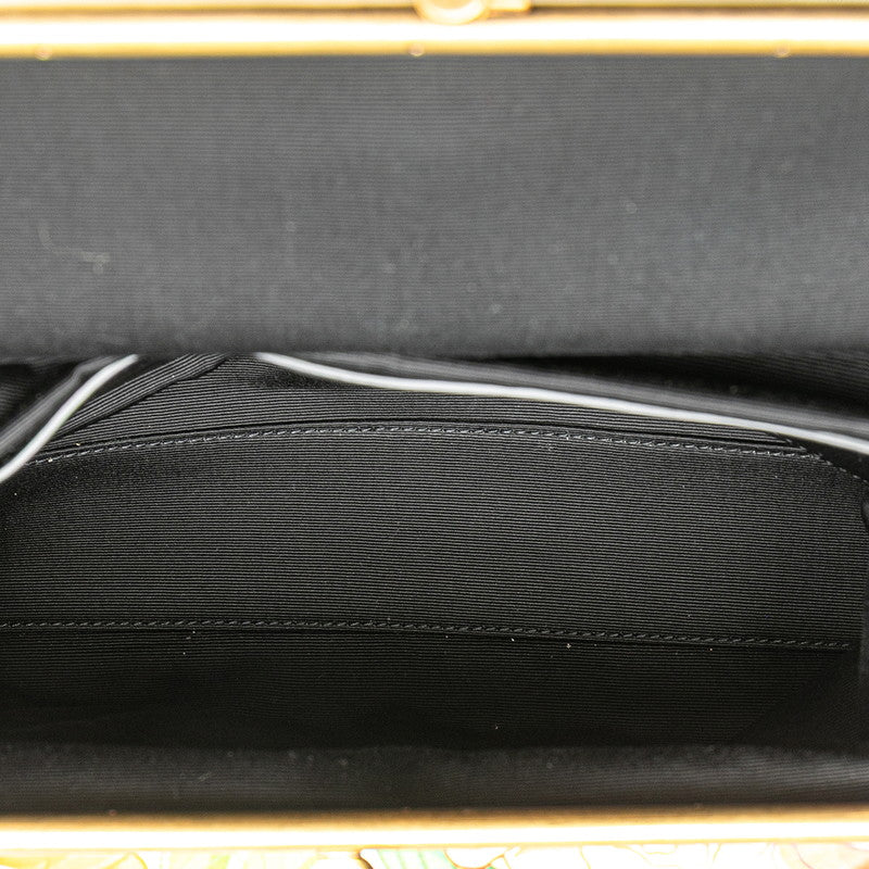 サンローラン YSLロゴ 花 フラワー チェーン ワンショルダーバッグ ライトブルー マルチカラー ポリアミド レディース SAINT LAURENT 【中古】