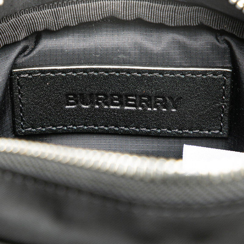 バーバリー ロゴプリント ボディバッグ ウエストバッグ ブラック ナイロン レディース BURBERRY 【中古】