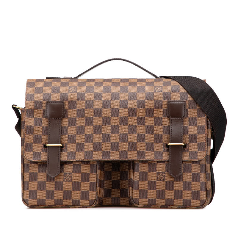 ルイ ヴィトン ダミエ ブロードウェイ ショルダーバッグ M42270 ブラウン PVC レザー メンズ LOUIS VUITTON 【中古】
