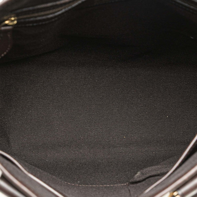 バーバリー ノバチェック シャドーホース トートバッグ ハンドバッグ ベージュ ブラウン PVC レザー レディース BURBERRY 【中古】