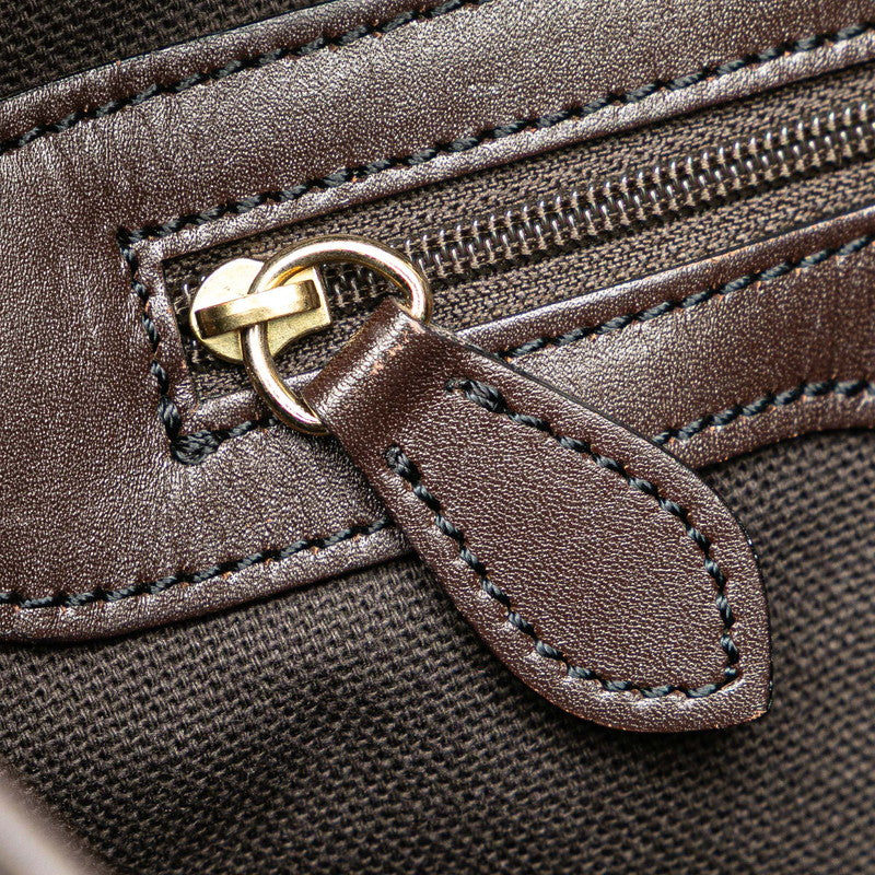 バーバリー ノバチェック シャドーホース トートバッグ ハンドバッグ ベージュ ブラウン PVC レザー レディース BURBERRY 【中古】