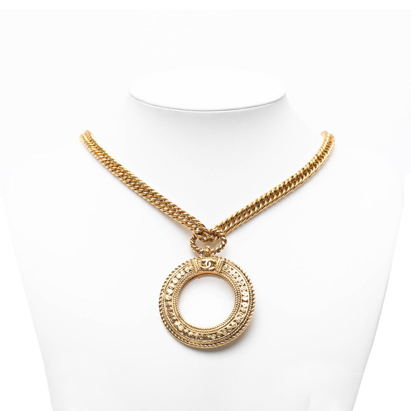 シャネル ココマーク ルーペ ネックレス ゴールド メッキ レディース CHANEL 【中古】