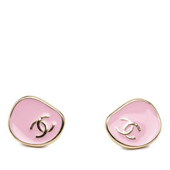 シャネル ココマーク スタッドピアス L24K刻印 ゴールド ピンク メッキ レディース CHANEL 【中古】