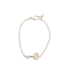 グッチ ダブルG キーチャーム ブレスレット #17 SV925 シルバー レディース GUCCI 【中古】