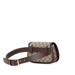 グッチ GGスプリーム ブロンディ ベルトバッグ ボディバッグ 703807 ベージュ ブラウン PVC レザー レディース GUCCI 【中古】