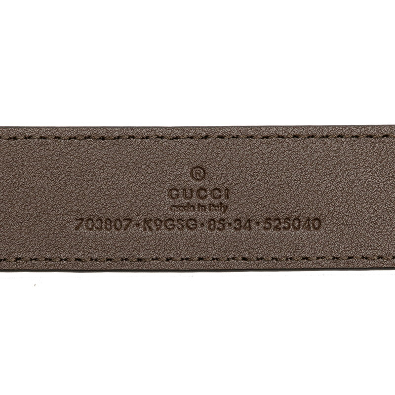 グッチ GGスプリーム ブロンディ ベルトバッグ ボディバッグ 703807 ベージュ ブラウン PVC レザー レディース GUCCI 【中古】