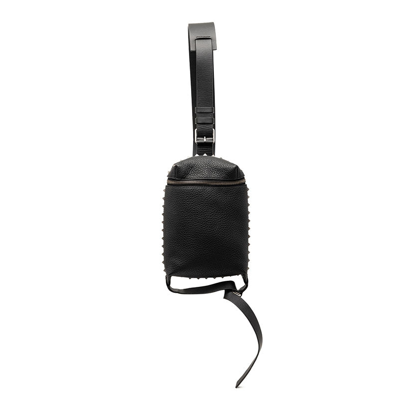 ヴァレンティノ ロックスタッズ ボディバッグ ブラック レザー レディース VALENTINO 【中古】