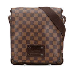 ルイ ヴィトン ダミエ ブルックリンPM 斜め掛け ショルダーバッグ N51210 ブラウン PVC レザー レディース LOUIS VUITTON 【中古】