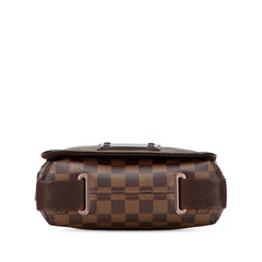 ルイ ヴィトン ダミエ ブルックリンPM 斜め掛け ショルダーバッグ N51210 ブラウン PVC レザー レディース LOUIS VUITTON 【中古】