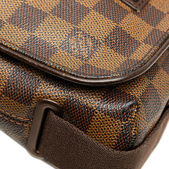 ルイ ヴィトン ダミエ ブルックリンPM 斜め掛け ショルダーバッグ N51210 ブラウン PVC レザー レディース LOUIS VUITTON 【中古】