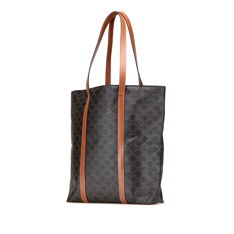 セリーヌ トリオンフ トートバッグ ショルダーバッグ ブラック ブラウン PVC レザー レディース CELINE 【中古】