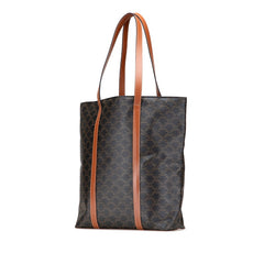 セリーヌ トリオンフ トートバッグ ショルダーバッグ ブラック ブラウン PVC レザー レディース CELINE 【中古】