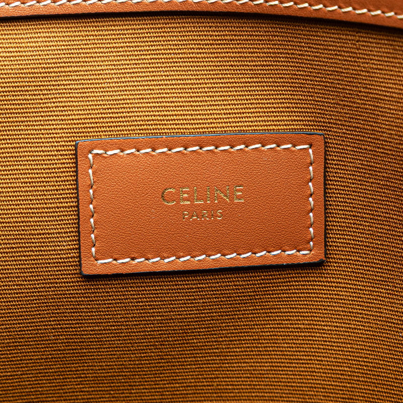 セリーヌ トリオンフ トートバッグ ショルダーバッグ ブラック ブラウン PVC レザー レディース CELINE 【中古】