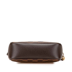 ルイ ヴィトン ダミエ トゥルース メイクアップ ハンドバッグ アクセサリーポーチ N51982 ブラウン PVC レザー レディース LOUIS VUITTON 【中古】