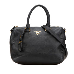 プラダ ハンドバッグ ショルダーバッグ 2WAY ブラック レザー レディース PRADA 【中古】