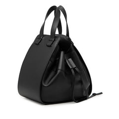 ロエベ アナグラム ハンモック スモール ハンドバッグ ショルダーバッグ ドローストリング 2WAY ブラック レザー レディース LOEWE 【中古】